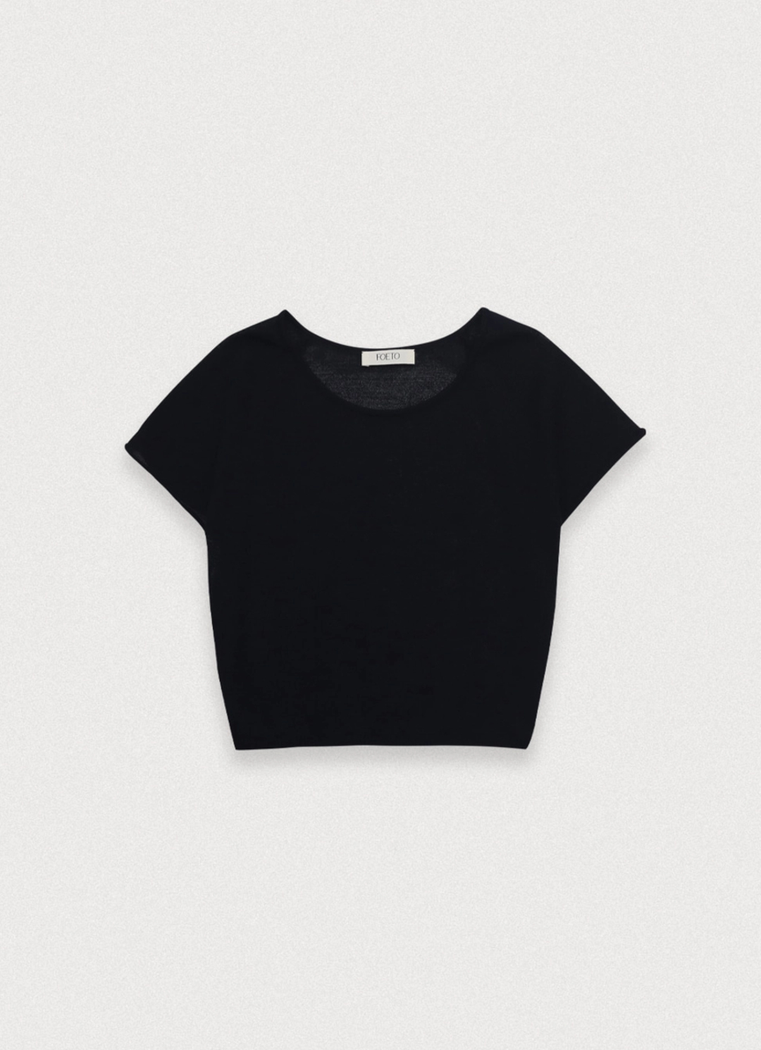 포에토 Clam half knit set - black 상품 이미지 2
