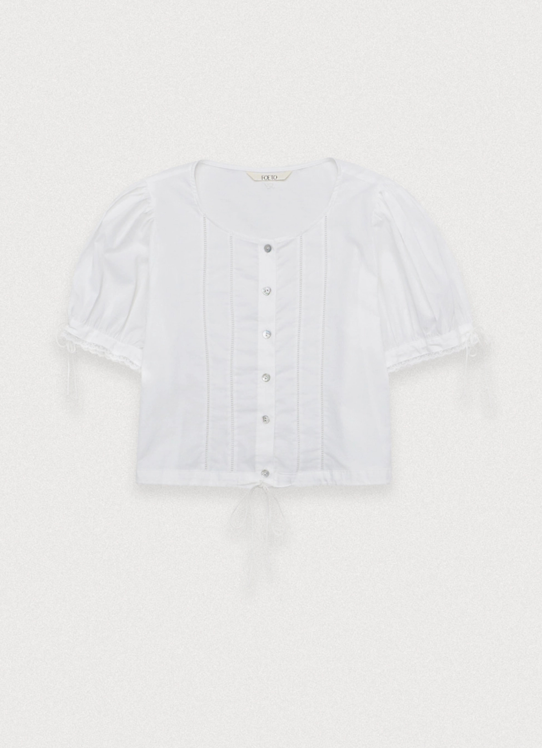 포에토 Title cropped blouse - ivory [2nd] 상품 이미지 3