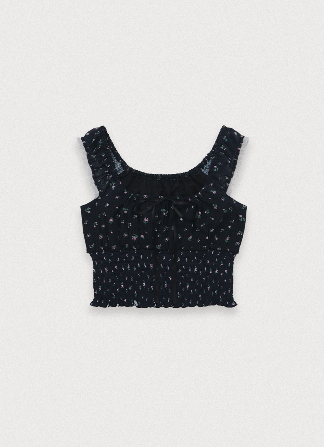 포에토 June flower blouse - black 상품 이미지 3